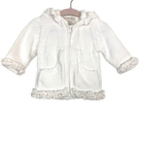 2H Knits White Knit Jacket- Size 3/6M