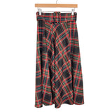 Zara Women Plaid Belted Skirt- Size XS