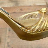 Dolcis Gold Guthrie Open Toe Heels- Size 7 (See Notes)