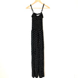 Goodnight Macaroon Polka Dot Smocked Bodice Jumpsuit- Size S
