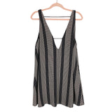 The LDRS Black/Beige Front Keyhole with Back Deep V and Strap Dress- Size M