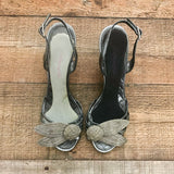 Foot Petals Silver Metallic CC Slingback Heels- Size 39.5 (See Notes)