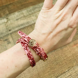 Victoria Emerson Pink Sequin Double Wrap Bracelet