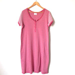 Hanna Andersson Pink Striped Dress- Size L