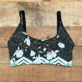 Onzie Flow Black Polka Dot/Floral Sports Bra- Size S/M (We Have Matching Bottoms!)