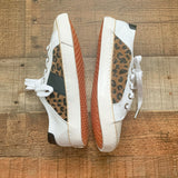 Marley Lily White/Tan/Black/Animal Print Monogramed Sneakers- Size 7 (See Notes)