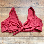 Wild Isles Burgundy Front Knot Bikini Top- Size 3 (we have matching bottoms)