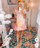 Minkpink Multi Palm Sprigs Tee Print Dress NWT- Size S