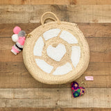 Like to Know It Round Straw Handbag with Tassel Charms