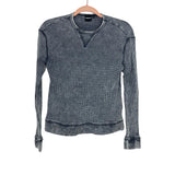 Mono B Charcoal Grey Malibu Waffle Pullover- Size S (We Have Matching Bottoms!)