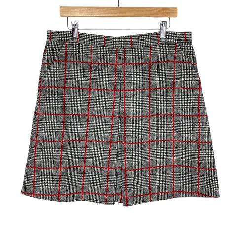 Louche Plaid Wool Skirt- Size US12