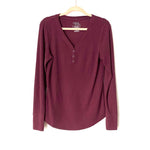 Time and Tru Purple Long Sleeve Thermal Top- Size L