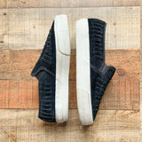America Eagle Outfitters Black Suede Slip On Platform Sneakers- Size 7
