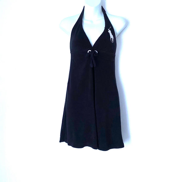 Ralph Lauren Black Towel Halter Dress/Cover Up- Size S – The Saved Collection
