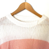 No Brand Color Block/Striped Bell Sleeves Sweater- Size M