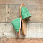 ABLE Green Suede Slip On Sandals NWOT- Size 6.5