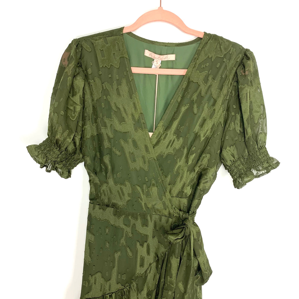 Hutch Green Hi/Low Wrap Dress NWT- Size S The Saved Collection Hutch Green Hi/Low Wrap Dress NWT- Size S The Saved Collection