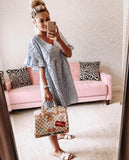 Loveriche Light Blue Eyelet Dress- Size S