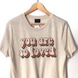 Blank Paige “You Are Loved” Short Sleeve Top NWT- Size S