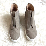 No Brand Brown Ankle High Zip Platform Sneakers- Size 38 (7) GREAT CONDITION