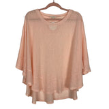 La Miel Light Peach Poncho Style Top NWT- Size L
