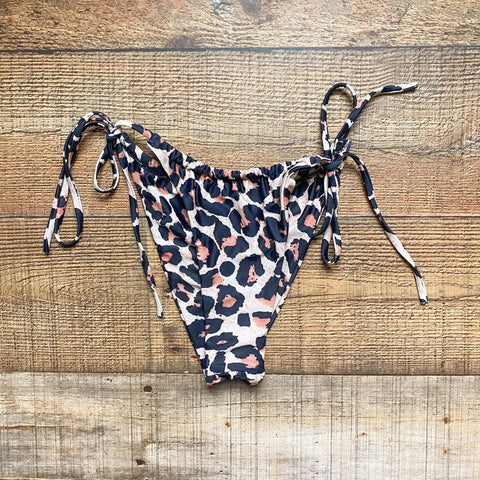 No Brand Animal Print String Bikini Bottoms- Size S