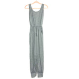 Missguided Grey Ribbed Tie Waist Sleeveless Jumpsuit NWT- Size 2