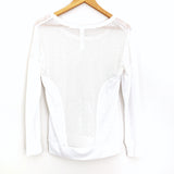 Balance Collection White Workout Top with Mesh Back- Size S