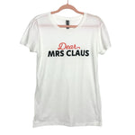 Instant Message White "Dear Mrs Claus" T-Shirt- Size S