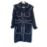 Misslook Black Pearl Trim Jacket- Size M