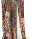 Amanda Uprichard Paisley Print Elastic Waistband Leg Slit Skirt- Size XS