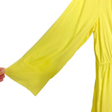 Eloquii Yellow Faux Wrap with Shoulder Pads and Button Detail Collared Mini Dress NWT- Size 14 (sold out online, see notes)