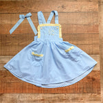 Cygnet Living Blue and Yellow Chick Dress with Blue Ribbon Alligator Clip- Size 3T