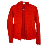 Lululemon Orange Down For It All Hooded Jacket- Size 6