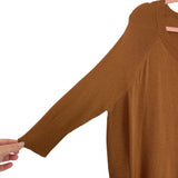 Express Brown Boat Neck with Rounded Hem Sweater- Size S (see notes)