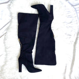 Shoedazzle Black Over The Knee Pointed Toe Heel Boots- Size 8.5