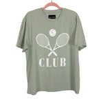 Ell and Emm Mint Tennis Club Tee- Size L