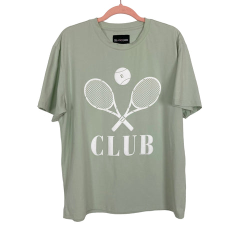 Ell and Emm Mint Tennis Club Tee- Size L