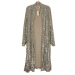 BB Dakota Silver Sequin Show Stopper Duster Cardigan NWT- Size XL (sold out online)