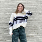 Sanctuary Cream and Black Sweater NWT- Size XS