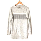Loft Grey Speckled Stripe Sweater- Size M (see notes)