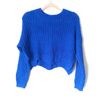 Sadie & Sage Blue Cropped Sweater- Size S