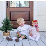 Lullaby Set Candy Cane Green Corduroy Short Set- Size 2T
