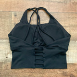 Savvi Black Criss Cross Back Sports Bra- Size S