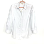 Como Blu White Button Up NWT- Size XL