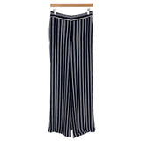 Ann Taylor Black/White/Gray Striped Wide Leg Dress Pants- Size 2