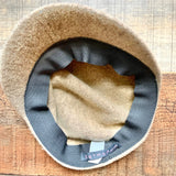 Betmar Tan Wool Jewel Detail Cap