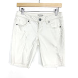 Mossimo White Denim Distressed Shorts- Size 3