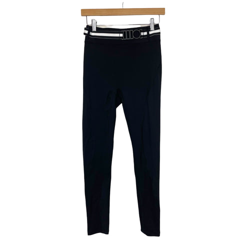 Solid & Striped Sport Black Belted Leggings- Size S (Inseam 25”)