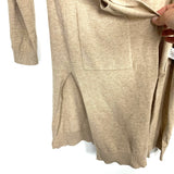 Love Tree Heathered Tan Soft Side Slit Duster Cardigan- Size S